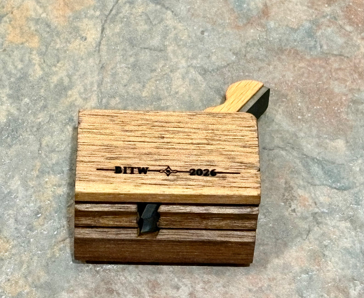 PNTC 2026 BITW COMMEMORATIVE FAVOR TOOL, BLACK WALNUT MOULDING PLANE
