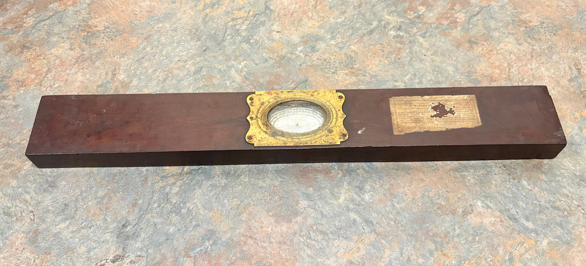 UNHEARD OF T.S. SCOVILLE'S 24" DEGREE PLUMB & LEVEL PAT. SEPT. 13 1859, ORIGINAL LABEL & FLUID !!!