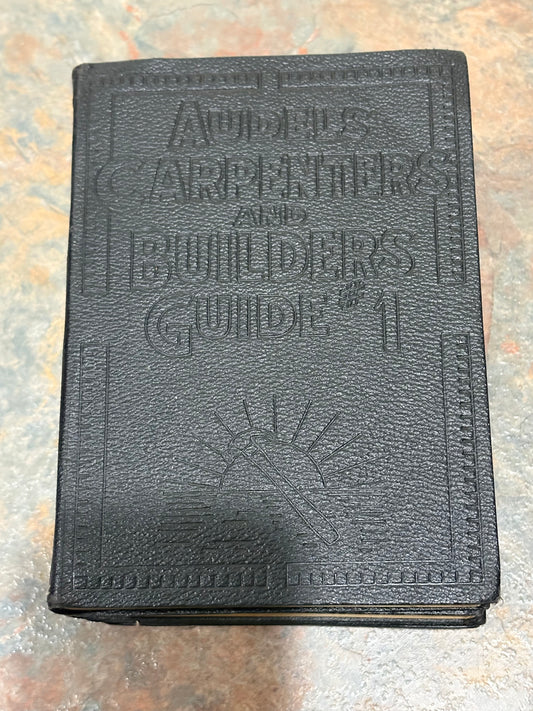 ANTIQUE AUDELS CARPENTERS AND BUILDERS GUIDE VOL 1-4, GOLD GUILD EDGES, 1923