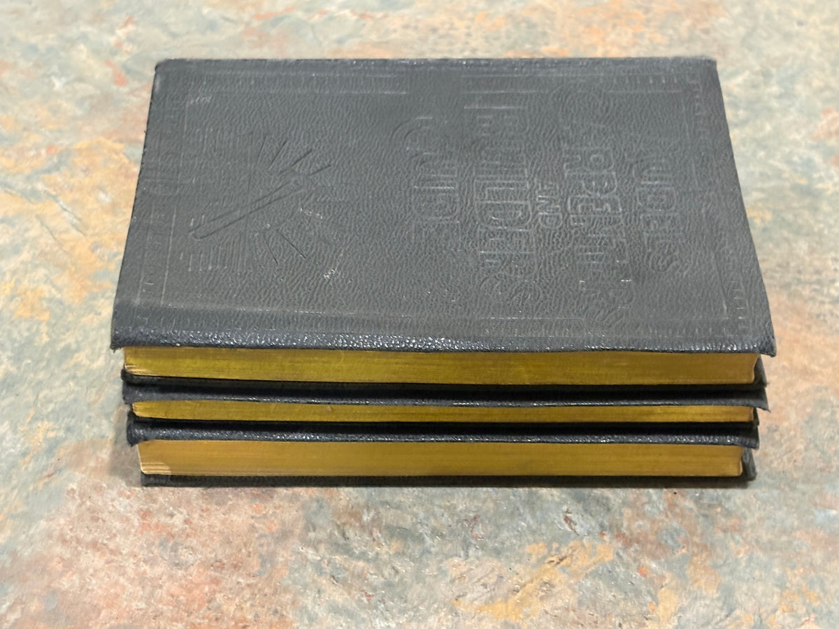 ANTIQUE AUDELS CARPENTERS AND BUILDERS GUIDE, VOL 2,3 & 4, GOLD GUILD EDGES, 1923