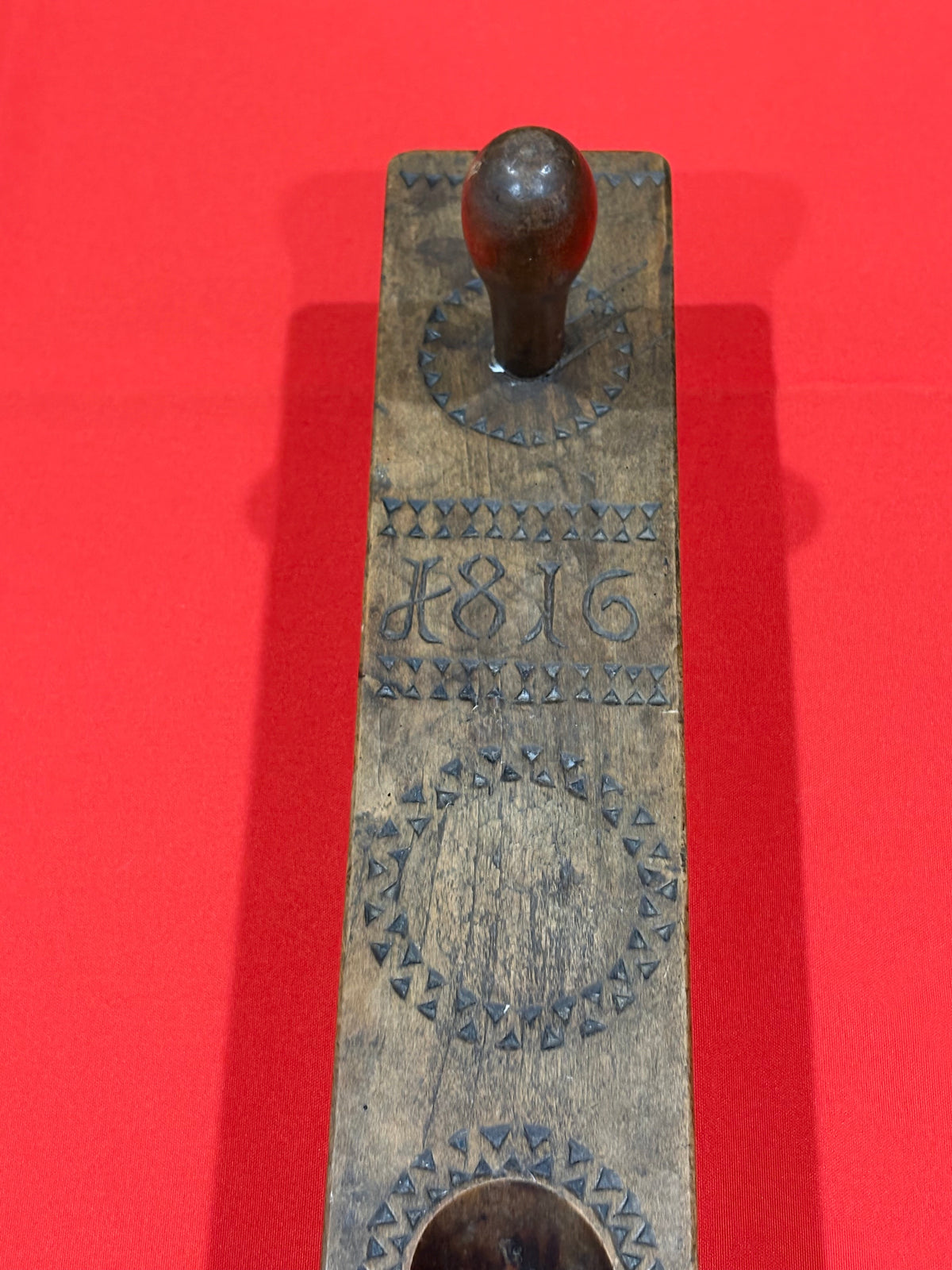 ANTIQUE LARGE 29" X 3" DATED 1816 CHIP CARVED EUROPEAN FORE PLANE