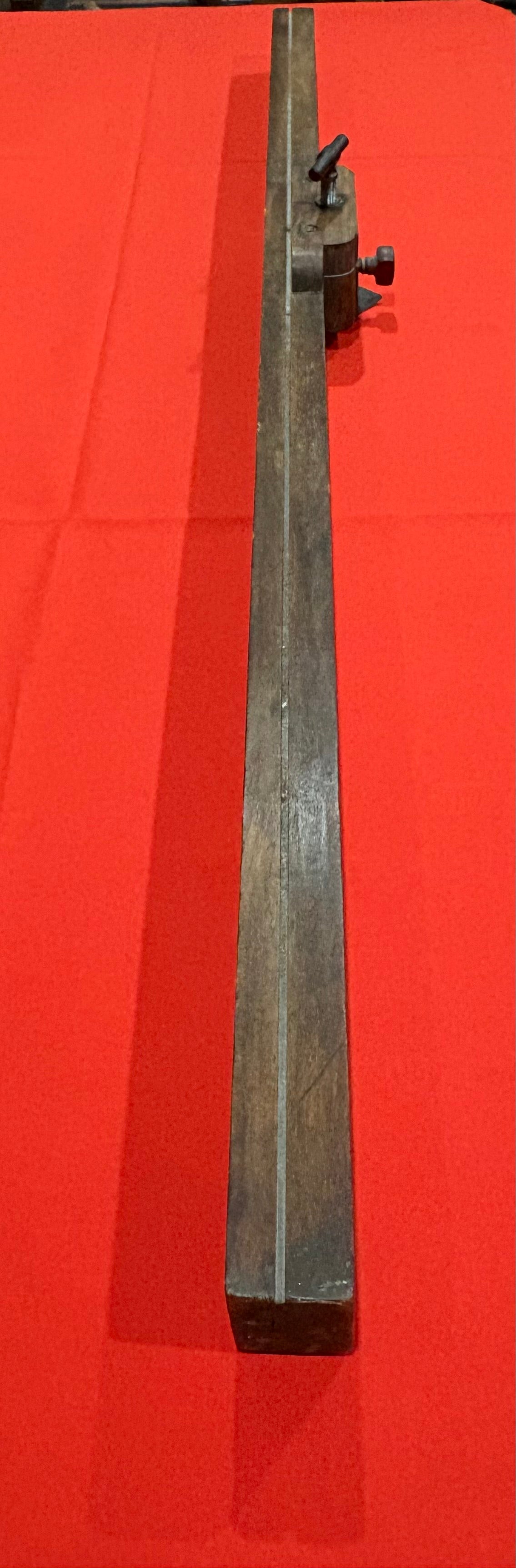 ANTIQUE LARGE 52" X 3" MAHOGANY SHIP BUILDERS PLANE / CROZE ??