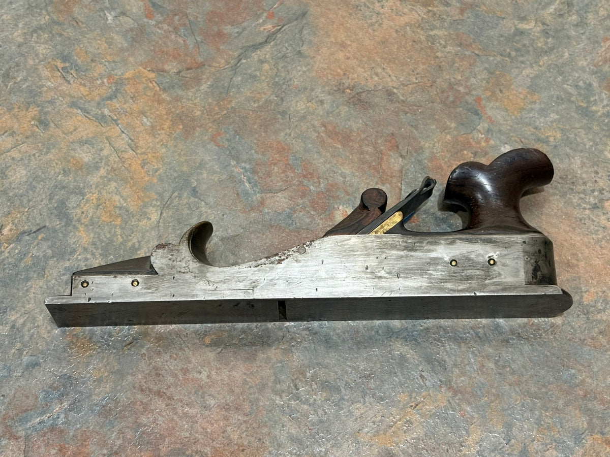 SPECTACULAR EUROPEAN LATE 19TH EARLY 20TH C. STEEL, GUNMETAL, ROSEWOOD & IVORY SMOOTH PLANE
