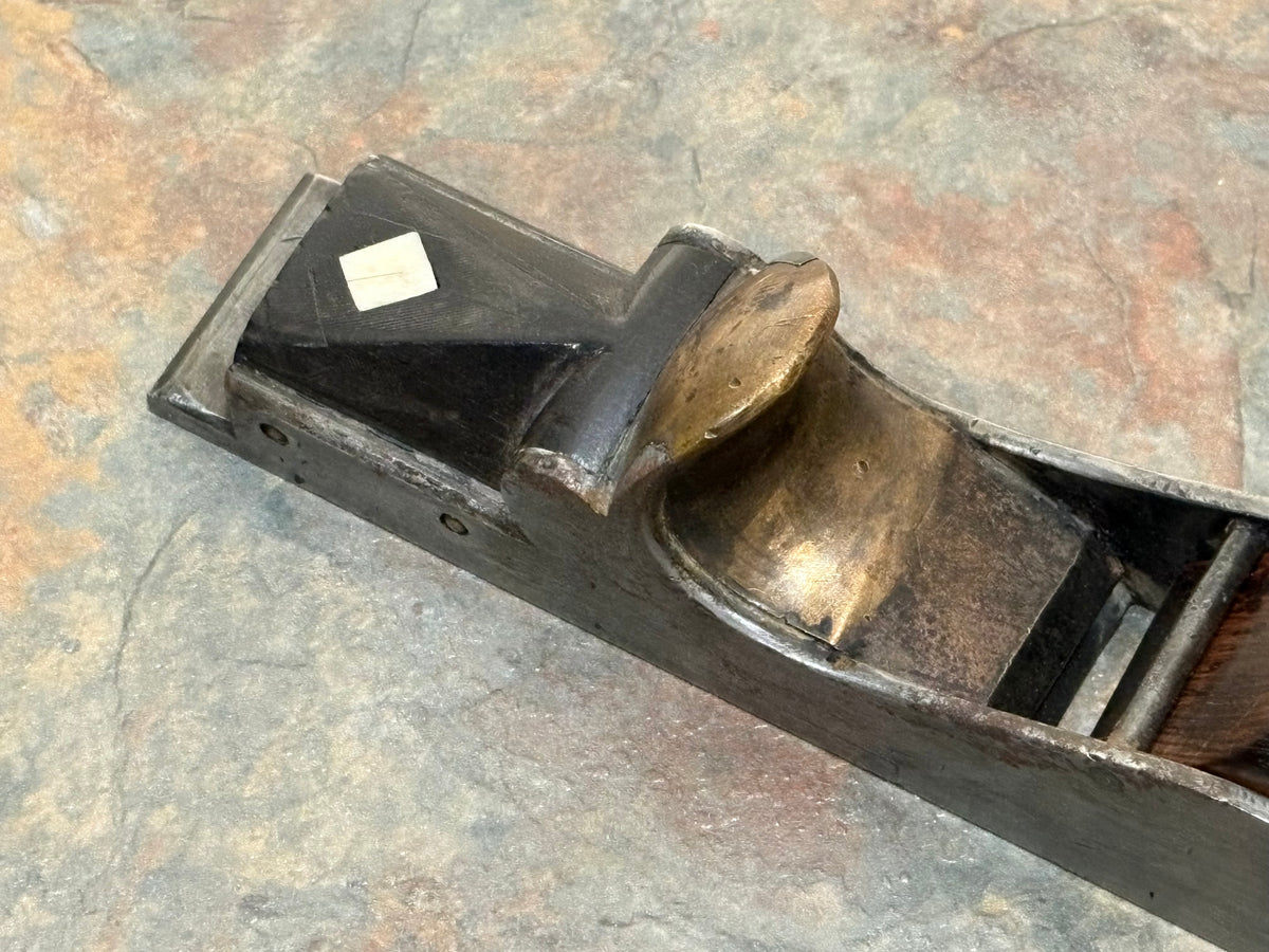 SPECTACULAR EUROPEAN LATE 19TH EARLY 20TH C. STEEL, GUNMETAL, ROSEWOOD & IVORY SMOOTH PLANE