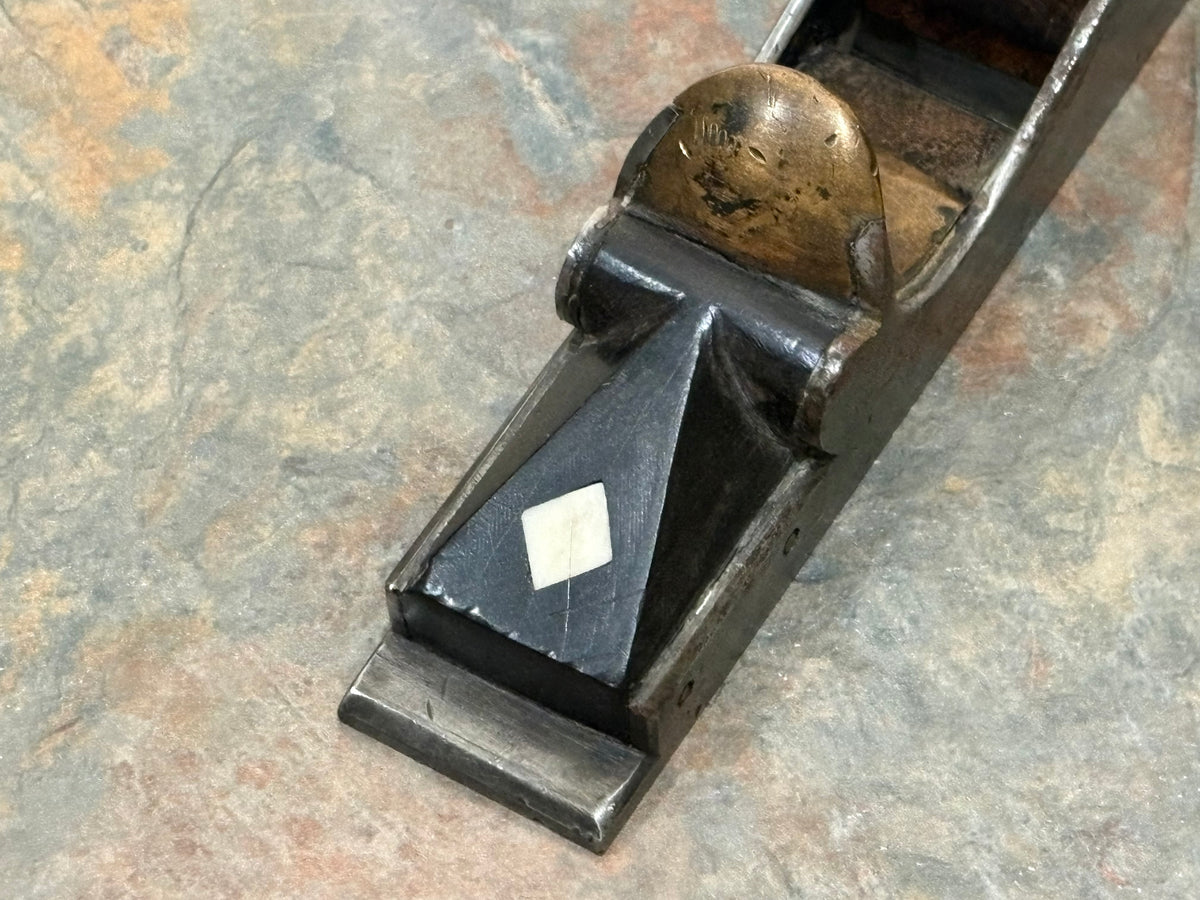 SPECTACULAR EUROPEAN LATE 19TH EARLY 20TH C. STEEL, GUNMETAL, ROSEWOOD & IVORY SMOOTH PLANE