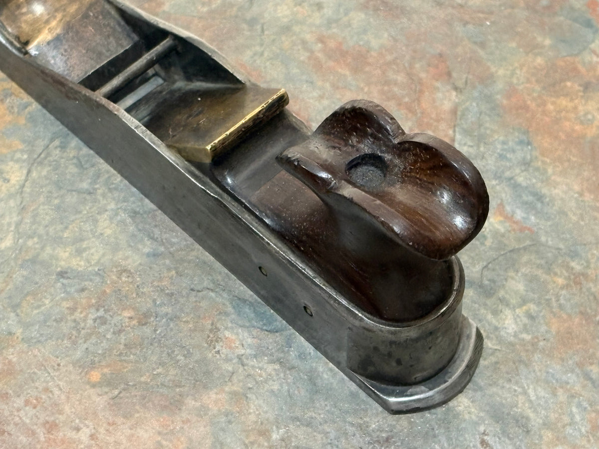 SPECTACULAR EUROPEAN LATE 19TH EARLY 20TH C. STEEL, GUNMETAL, ROSEWOOD & IVORY SMOOTH PLANE